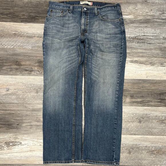 Levis 559 Dark Wash Mens‎ 38x32 Relaxed Straight Stonewash Denim Jeans Red Tab - Picture 1 of 14